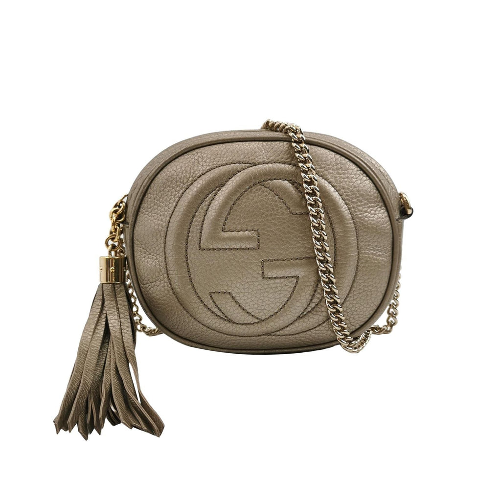 Gucci Soho Leather Solid Double G Camera Crossbody Bag 250704781265378