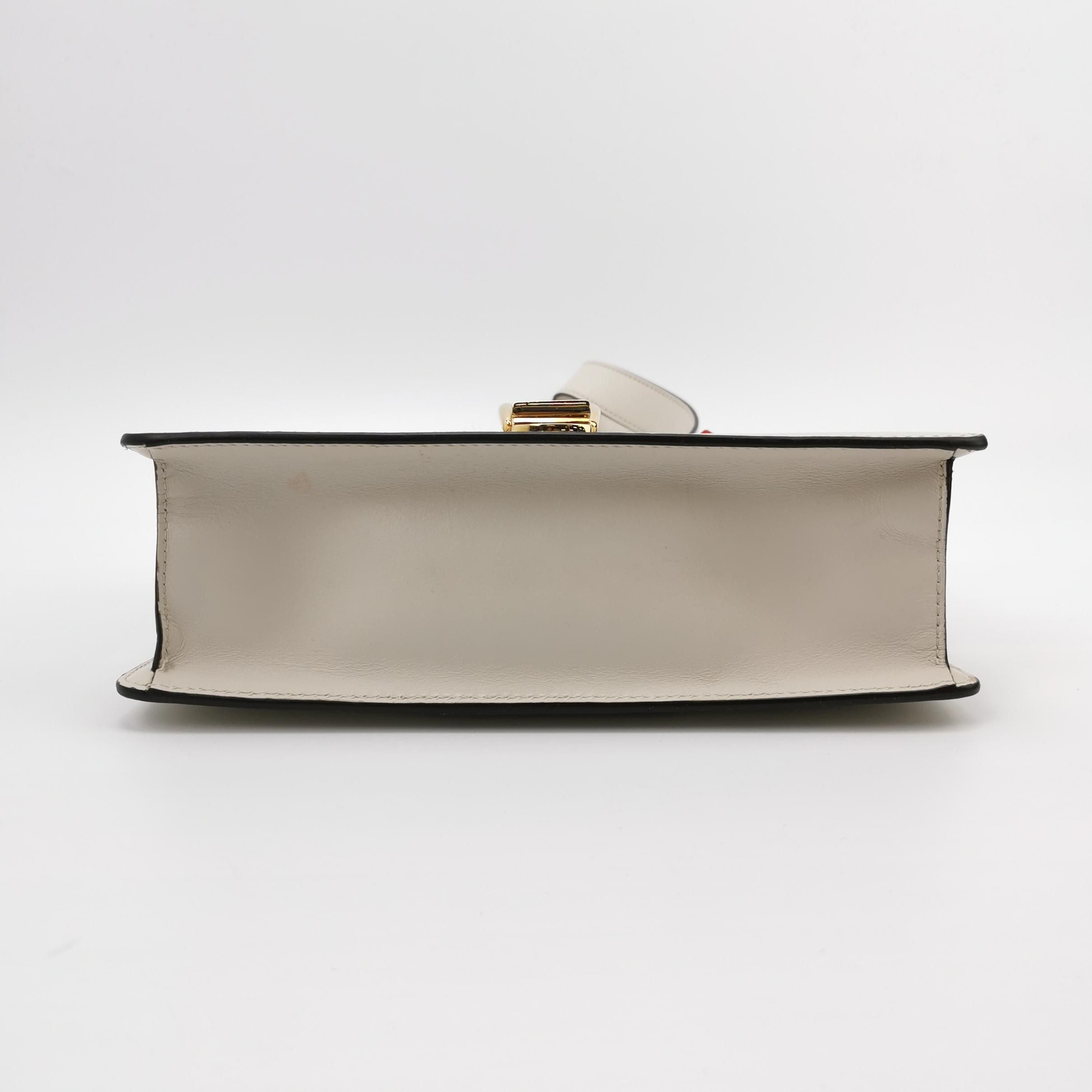 Gucci Sylvie Small Leather and Canvas Shoulder Bag 067851500574