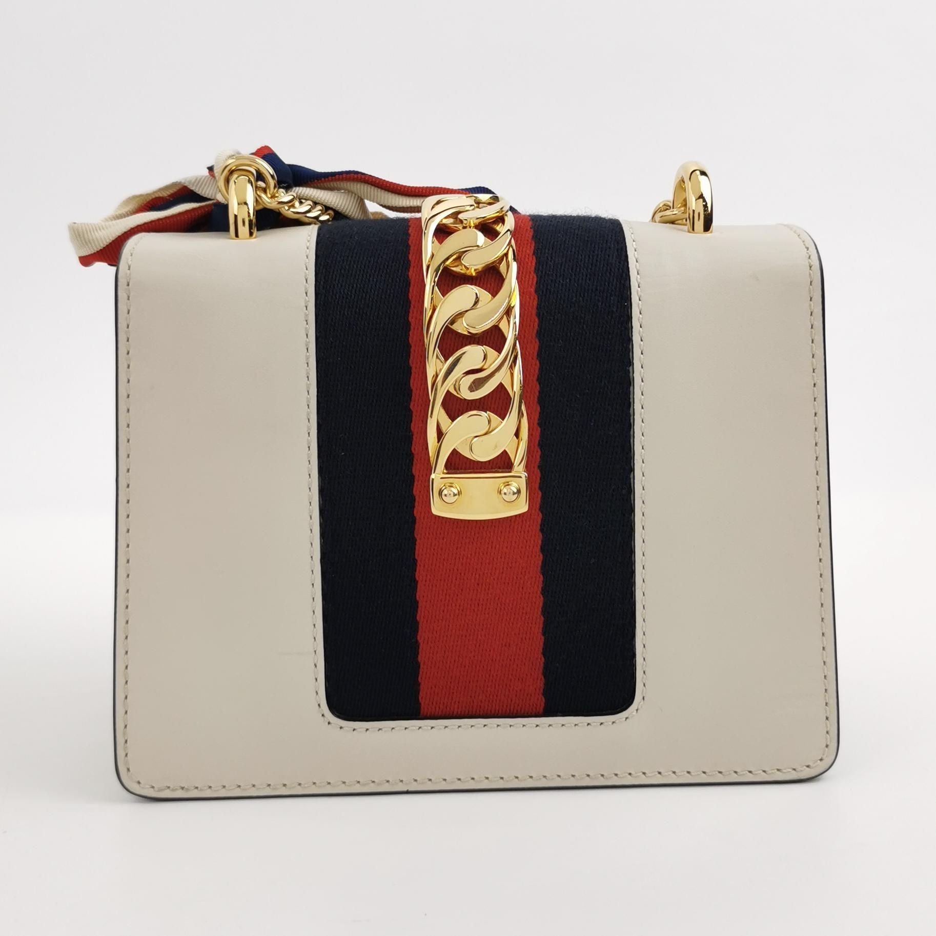 Gucci Sylvie Mini Leather and Canvas Shoulder Bag 250612781233815