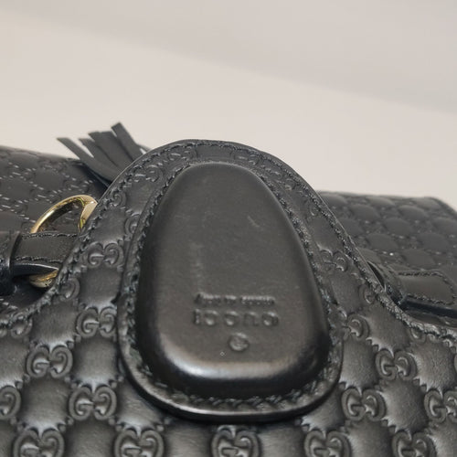 Gucci Emily Mini Signature Embossed Tassel Horsebit Crossbody Shoulder Bag 250525781207687