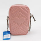 Gucci GG Marmont Mini Leather Solid GG Logo Crossbody Shoulder Bag 250524781205863