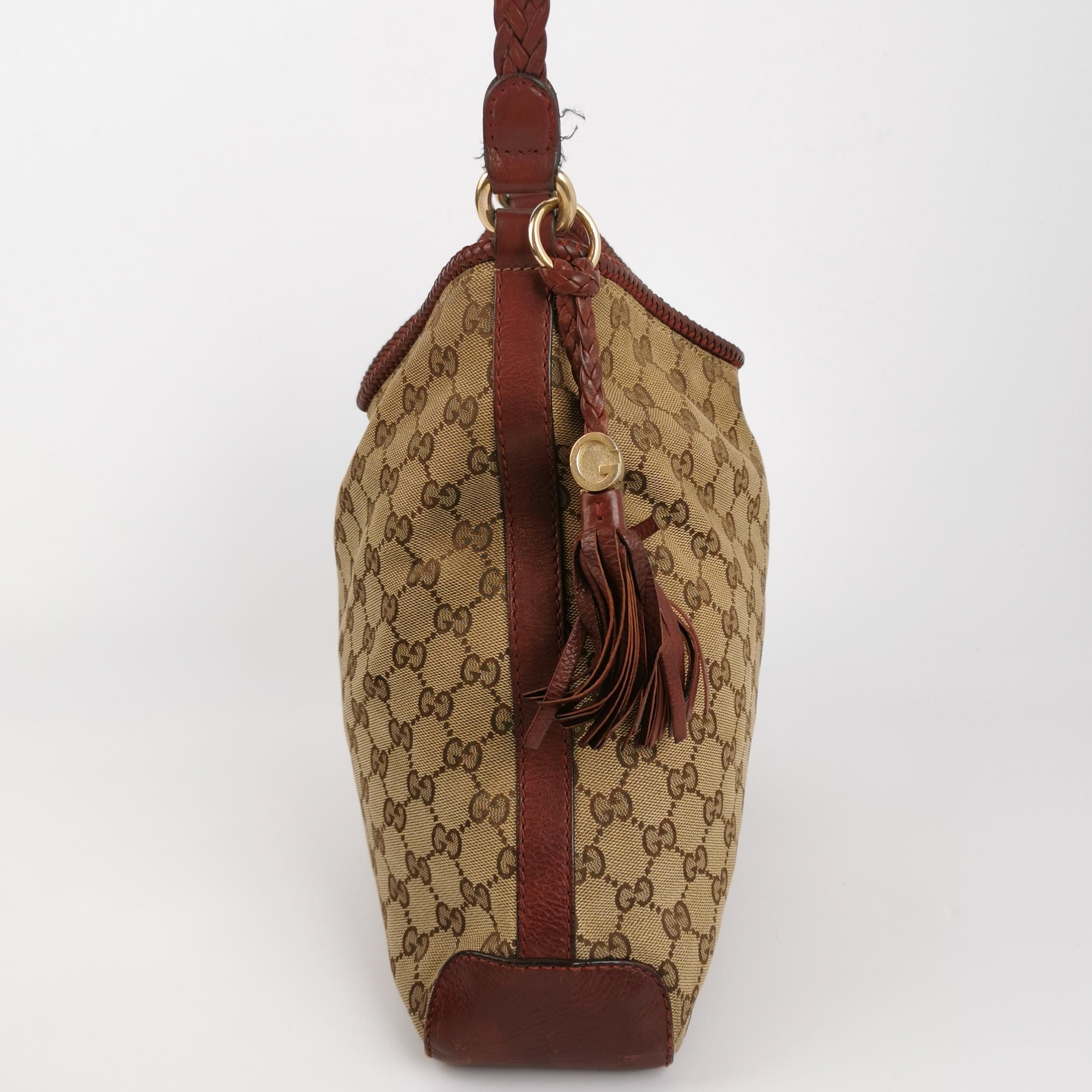 Gucci GG Canvas Fringe Shoulder Bag 250526781208574