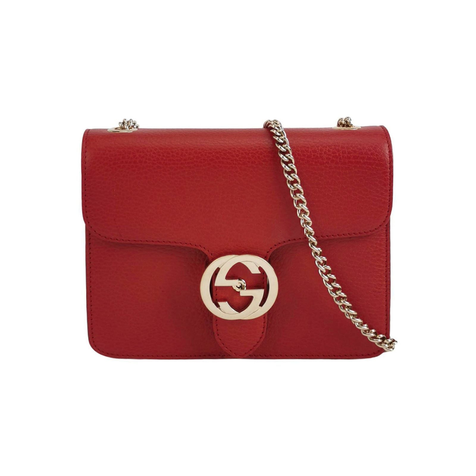 Gucci Interlocking G Leather Crossbody Shoulder Bag 250523781204868