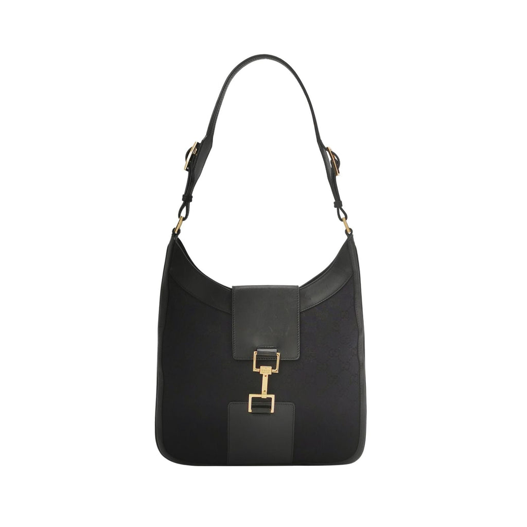 Gucci Jackie Leather and Canvas Shoulder Bag 250513781190529