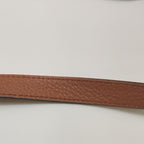 Gucci Leather Solid GG Logo Zip Shoulder Bag 250513781190155
