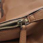 Gucci Leather Solid GG Logo Zip Shoulder Bag 250513781190155