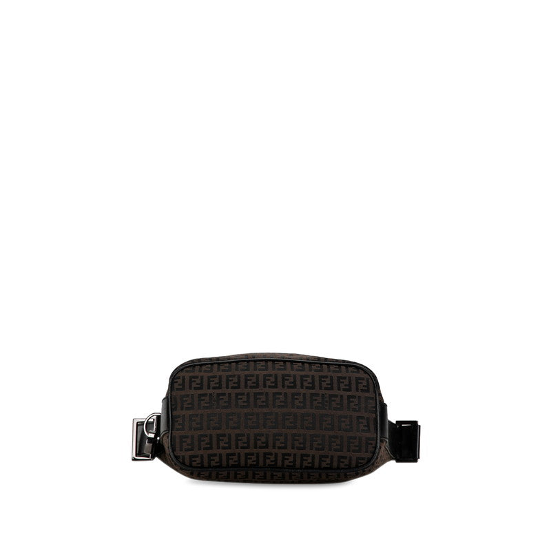 Fendi Zukiano One-Shoulder Bag Handbag Brown Canvas Leather  Fendi
