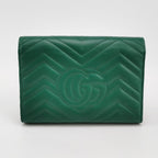 Gucci GG Marmont Mini Leather Solid GG Logo Envelope Crossbody Shoulder Bag 250712781276162