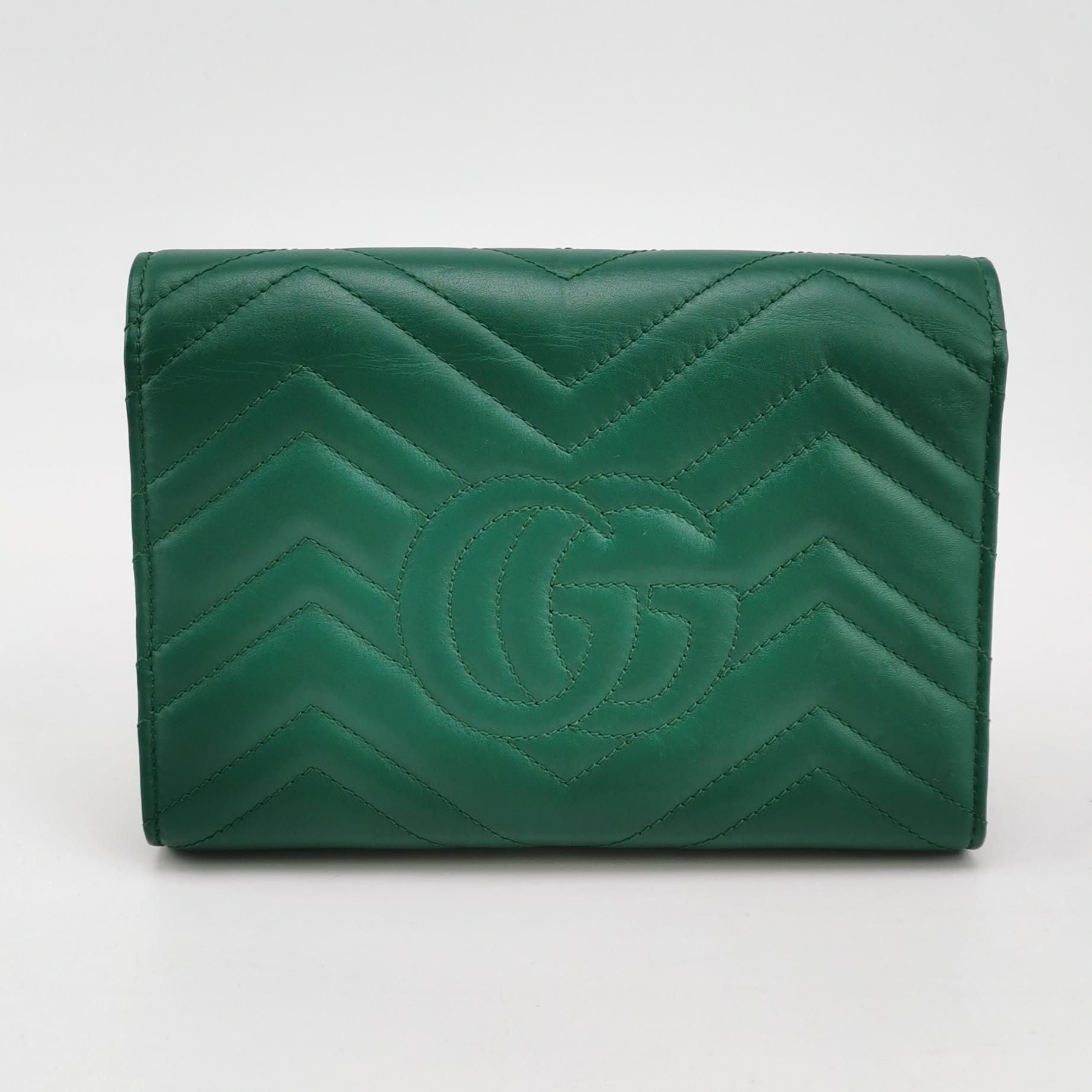 Gucci GG Marmont Mini Leather Solid GG Logo Envelope Crossbody Shoulder Bag 250712781276162