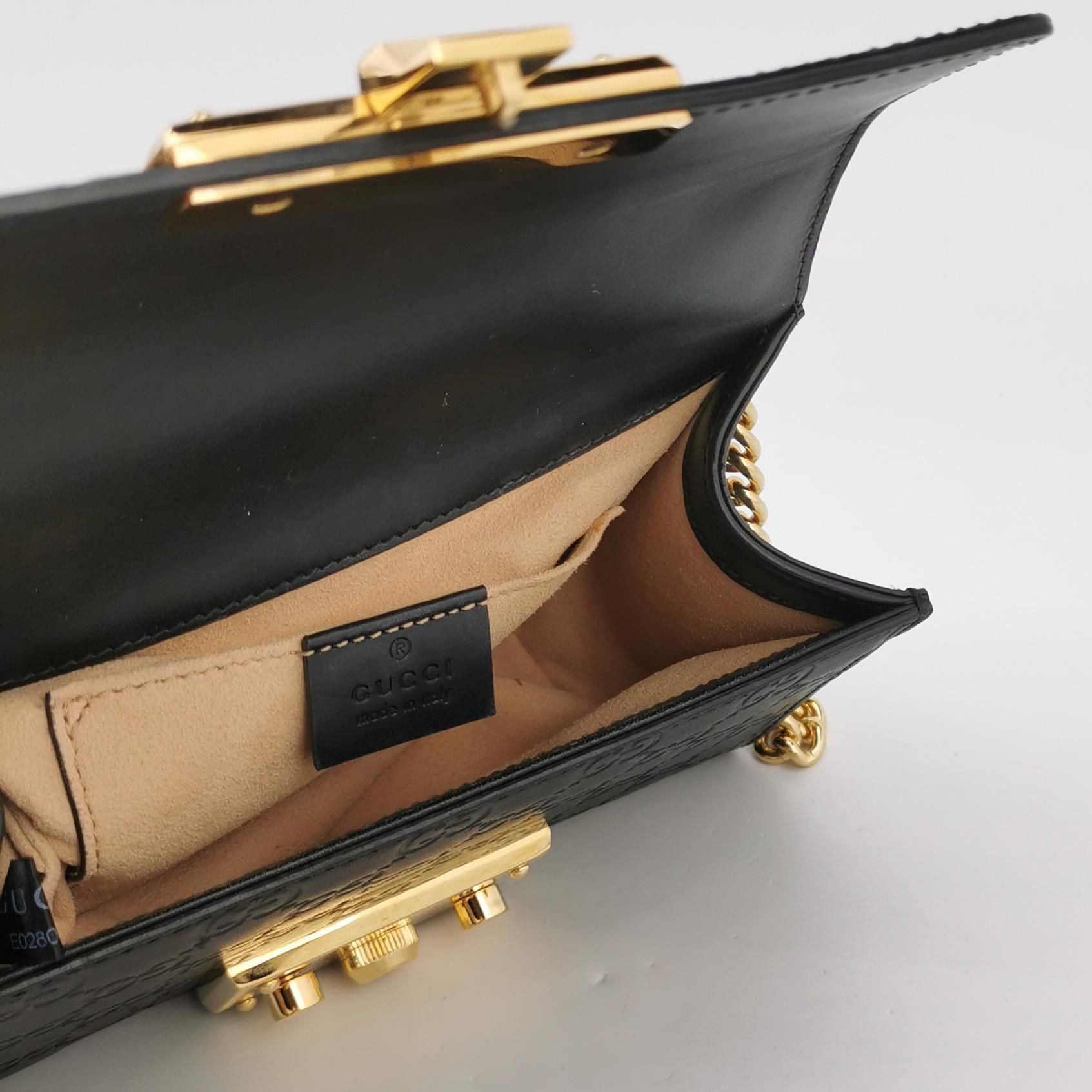 Gucci Padlock Small Leather Shoulder Bag with Signature Embossed Lock 250712781276344