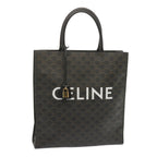 CELINE Triomphe Vertical Cabas Tote Bag PVC Black 194432  68823A