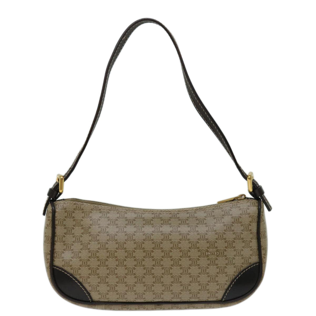 CELINE Macadam Canvas Accessory Pouch PVC Beige  68843