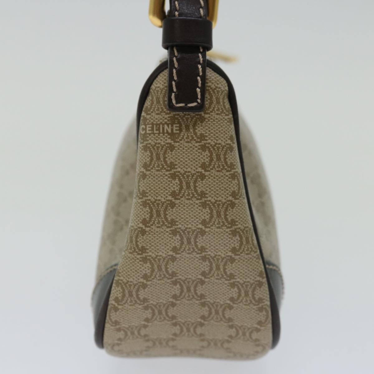 CELINE Macadam Canvas Accessory Pouch PVC Beige  68843