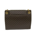 CELINE Macadam Canvas Shoulder Bag PVC Brown Auth 68845