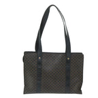 CELINE Macadam Canvas Tote Bag PVC Black Brown  68864