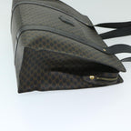 CELINE Macadam Canvas Tote Bag PVC Black Brown  68864