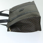 CELINE Macadam Canvas Tote Bag PVC Black Brown  68864
