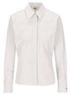 Fendi Striped Cotton Shirt White