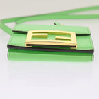 FENDI Mamma Baguette Shoulder Bag Leather Green68908A
