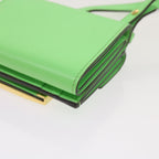 FENDI Mamma Baguette Shoulder Bag Leather Green68908A