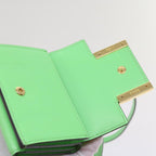 FENDI Mamma Baguette Shoulder Bag Leather Green68908A