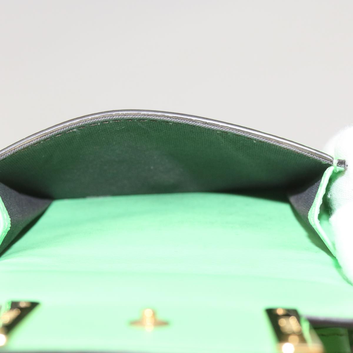 FENDI Mamma Baguette Shoulder Bag Leather Green68908A