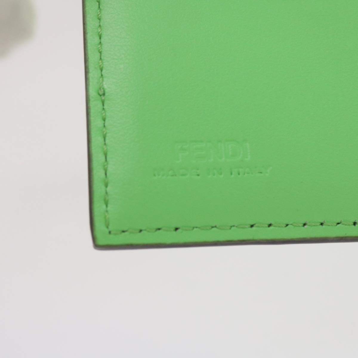 FENDI Mamma Baguette Shoulder Bag Leather Green68908A