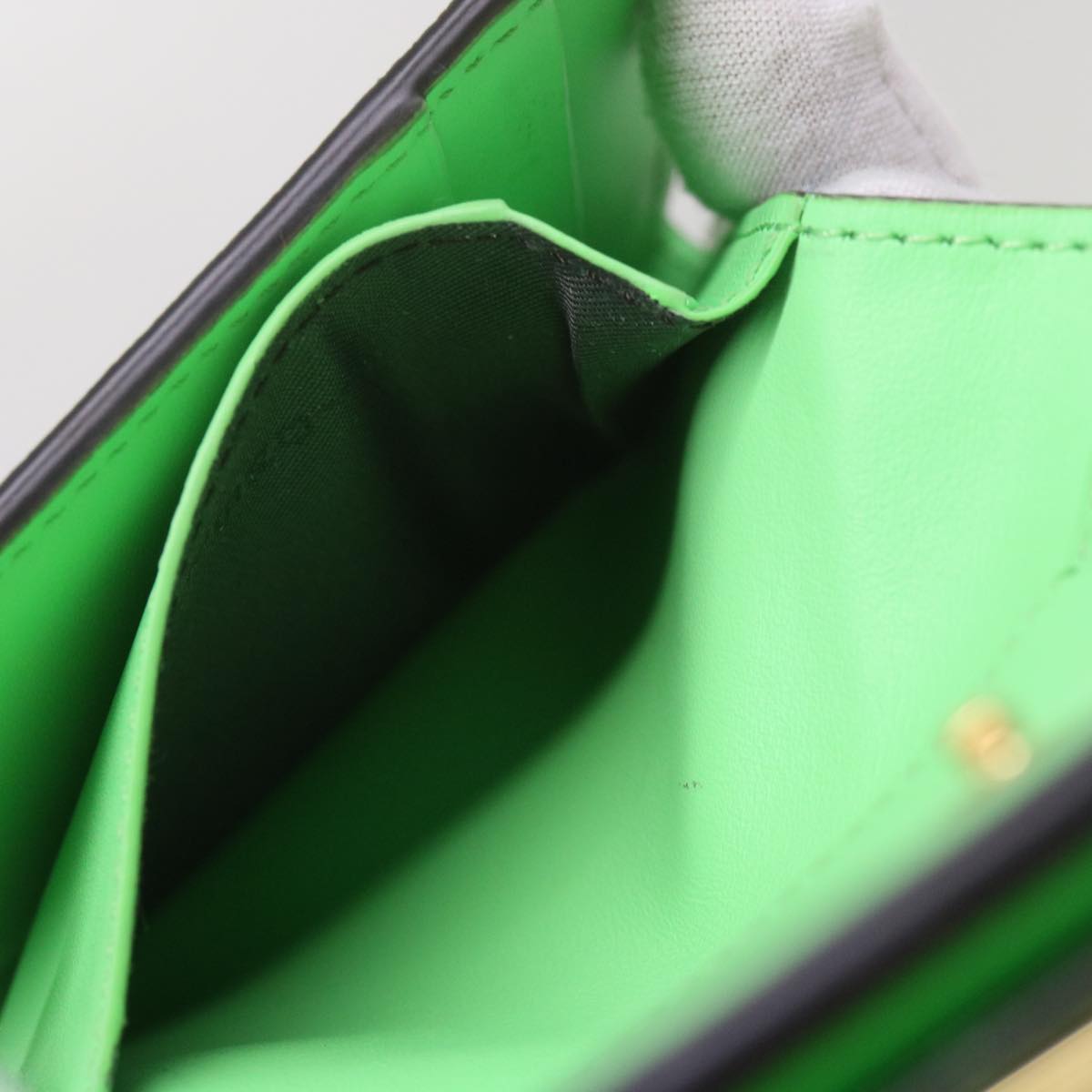 FENDI Mamma Baguette Shoulder Bag Leather Green68908A