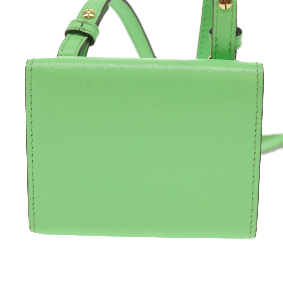 FENDI Mamma Baguette Shoulder Bag Leather Green68908A