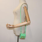 FENDI Mamma Baguette Shoulder Bag Leather Green68908A