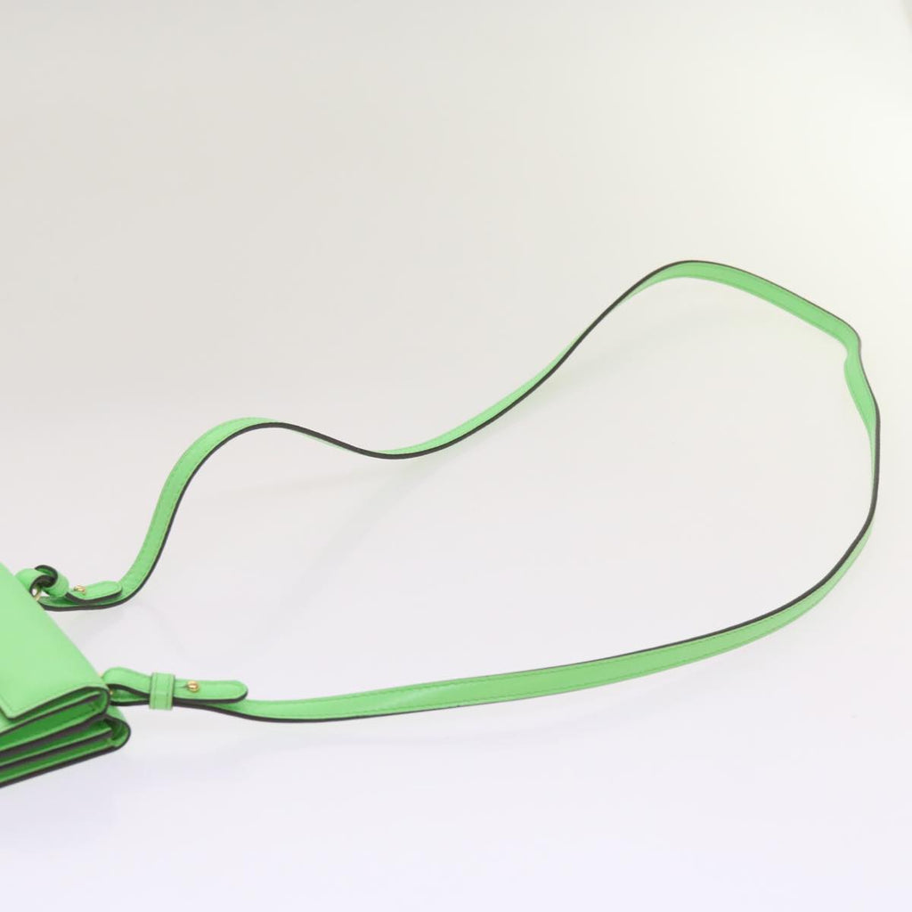 FENDI Mamma Baguette Shoulder Bag Leather Green68908A