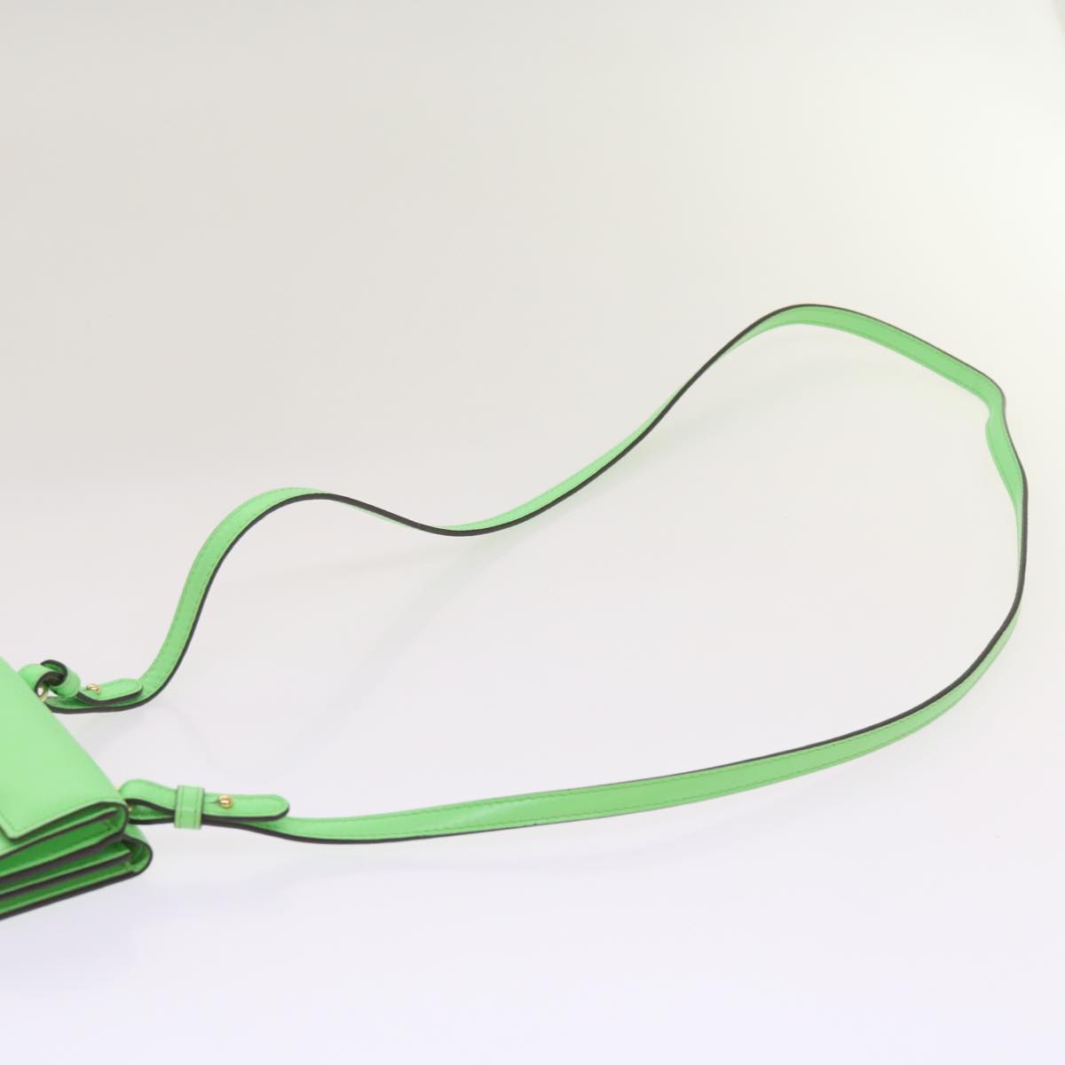 FENDI Mamma Baguette Shoulder Bag Leather Green68908A