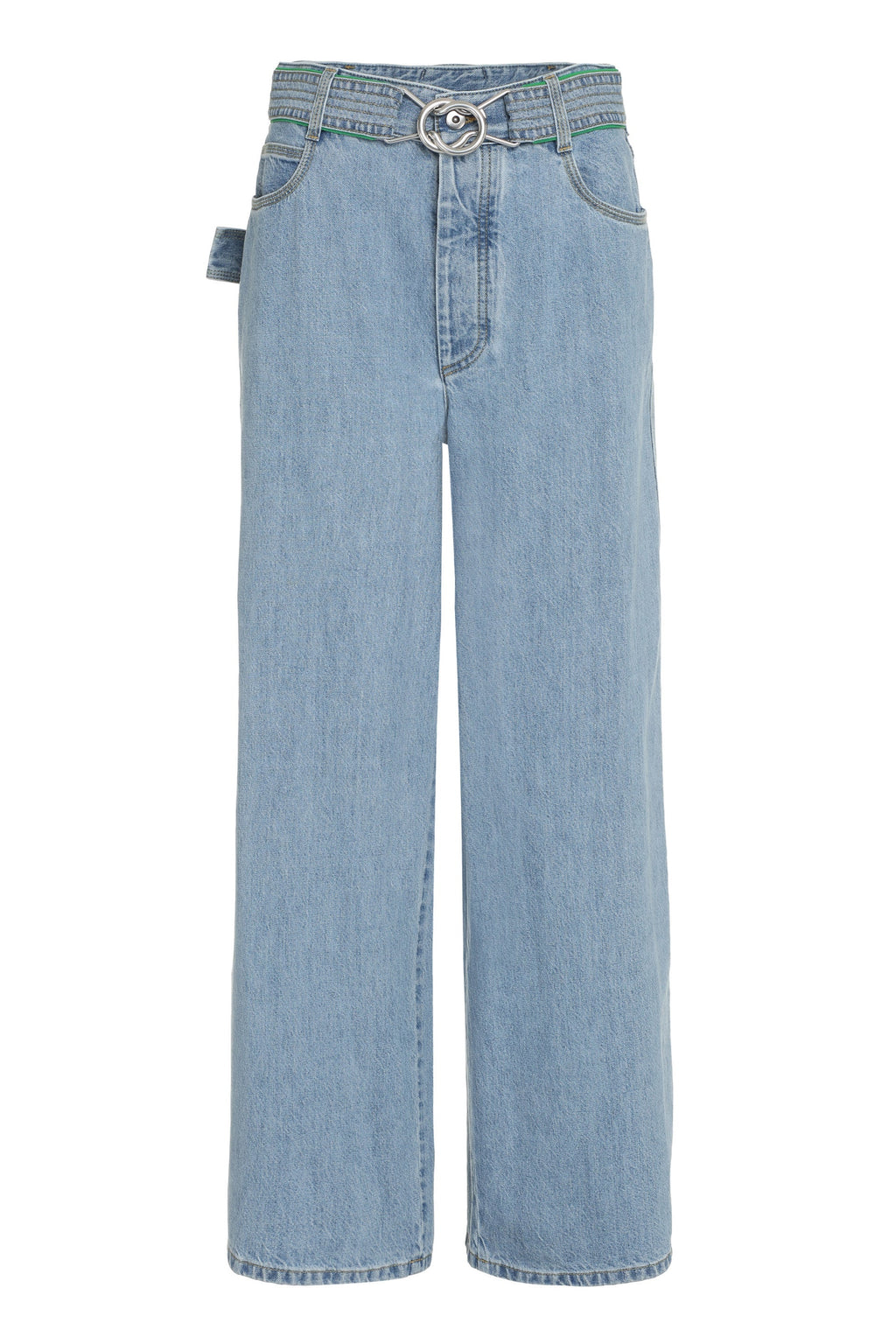BOTTEGA VENETA Stylish Wide-Leg Denim Jeans with Removable Belt