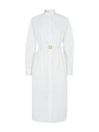 Fendi Cotton Poplin Midi Dress White