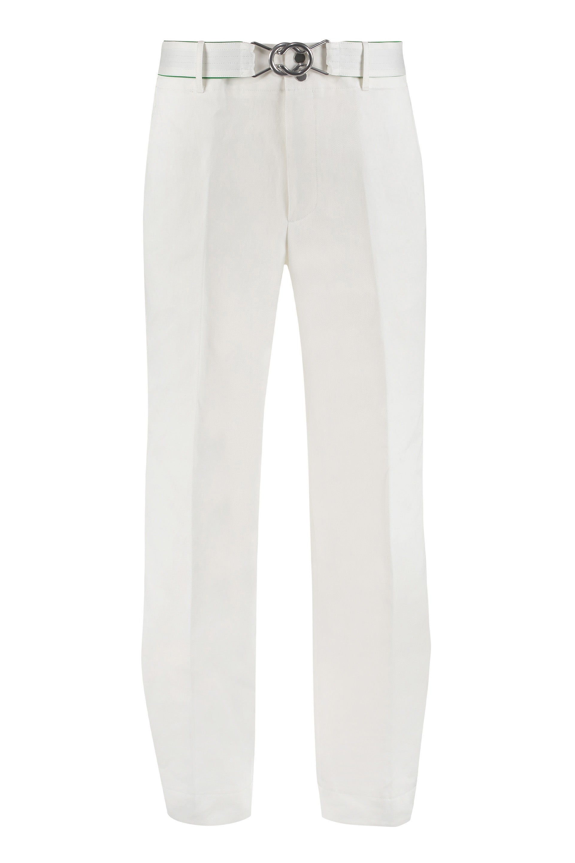 BOTTEGA VENETA Cotton Trousers with Removable Belt and Ankle Cuffs for Men