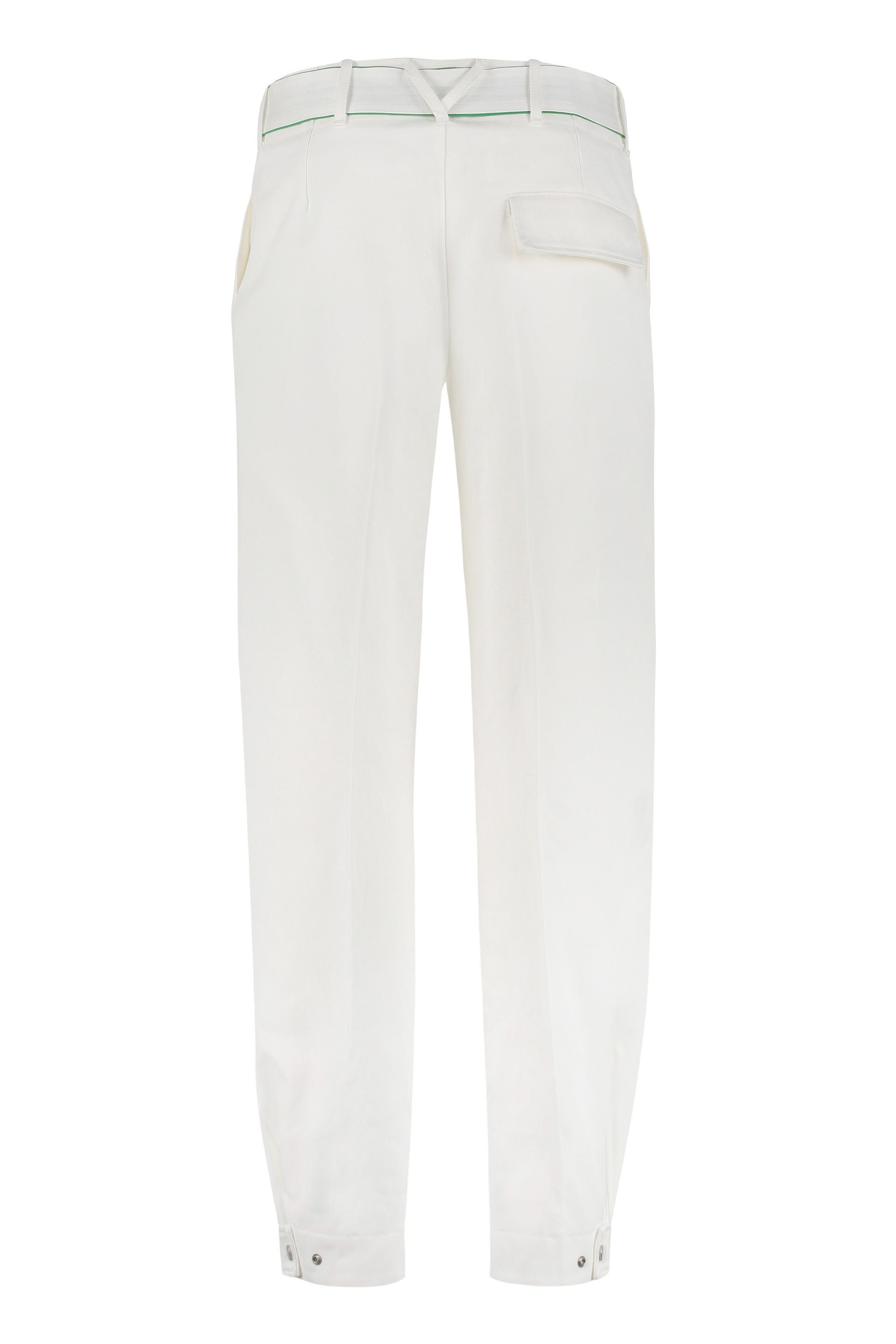 BOTTEGA VENETA Cotton Trousers with Removable Belt and Ankle Cuffs for Men