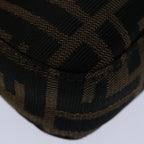 FENDI Zucca Canvas Mamma Baguette Shoulder Bag Black Brown68938A