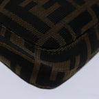 FENDI Zucca Canvas Mamma Baguette Shoulder Bag Black Brown68938A