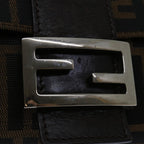 FENDI Zucca Canvas Mamma Baguette Shoulder Bag Black Brown68938A