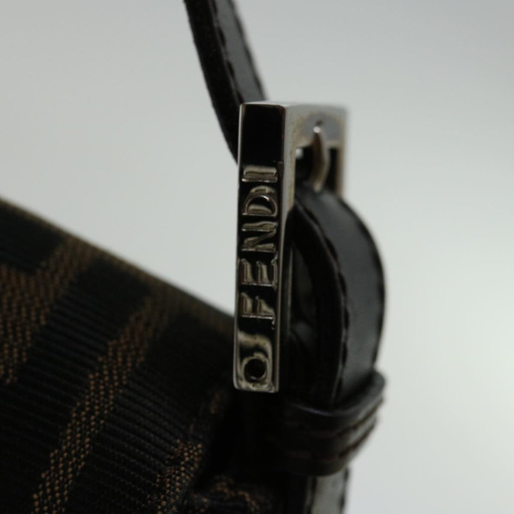 FENDI Zucca Canvas Mamma Baguette Shoulder Bag Black Brown68938A