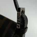 FENDI Zucca Canvas Mamma Baguette Shoulder Bag Black Brown68938A