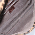 FENDI Zucca Canvas Mamma Baguette Shoulder Bag Black Brown68938A