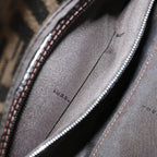 FENDI Zucca Canvas Mamma Baguette Shoulder Bag Black Brown68938A