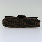 FENDI Zucca Canvas Mamma Baguette Shoulder Bag Black Brown68938A