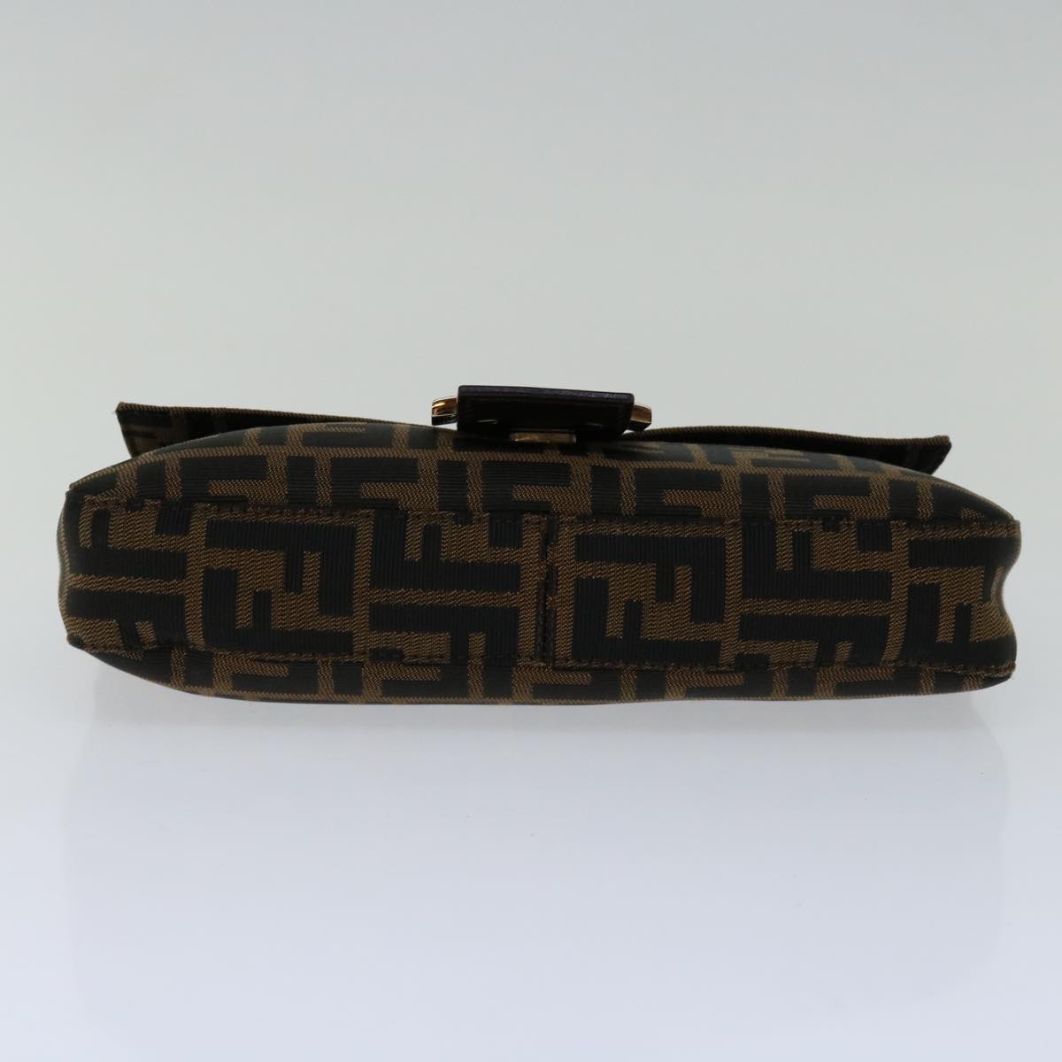 FENDI Zucca Canvas Mamma Baguette Shoulder Bag Black Brown68938A