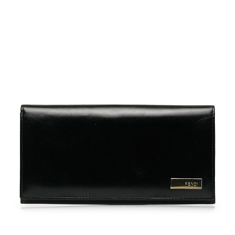 Fendi Double Folded Wallet 2266 Black Leather  Fendi