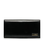Fendi Double Folded Wallet 2266 Black Leather  Fendi