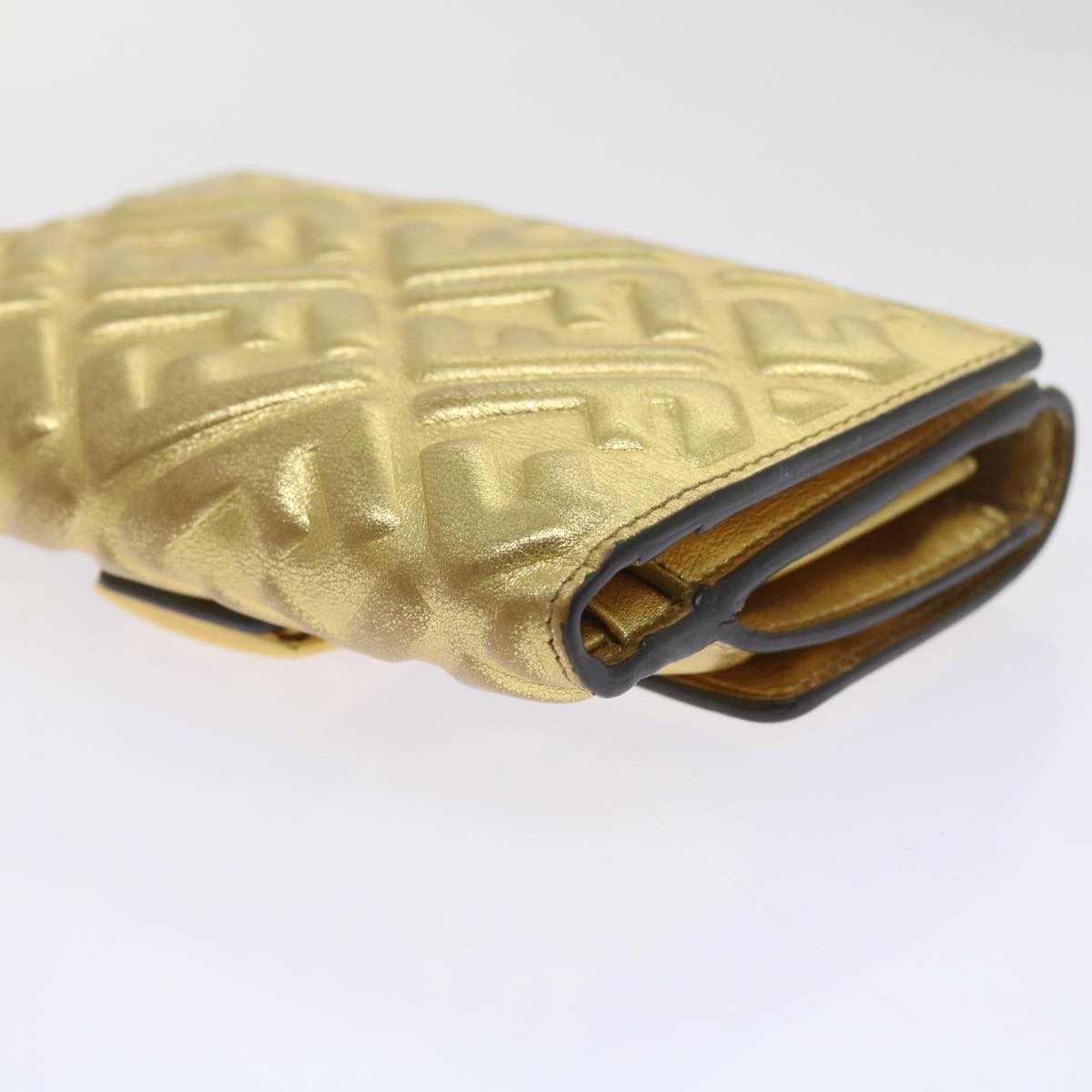 FENDI Zucca Canvas Mamma Wallet Gold68984