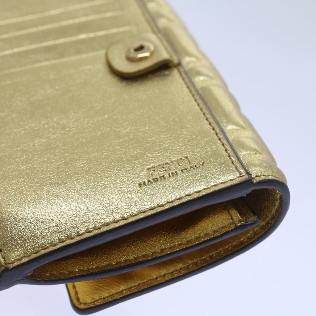 FENDI Zucca Canvas Mamma Wallet Gold68984