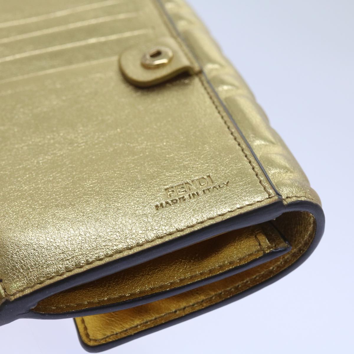 FENDI Zucca Canvas Mamma Wallet Gold68984